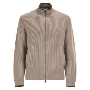 Fedeli Men Full-Zip Cashmere Rib-Knit Cardigan